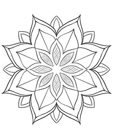 a black and white image of a flower with leaves in the shape of a snowflake