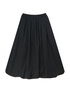 Urban Loose Drawstring High Waisted Black Bubble Skirt Black Pleated Summer Skirt, Black Lined Relaxed Skirt Bottoms, Black Long Skirt For Spring, Casual Black Lined Maxi Skirt, Black Skirted Bottoms, Black Flared Skirt For Summer, Black Flared Pleated Skirt, Casual Black Pleated Maxi Skirt, Summer Black Relaxed Skirt