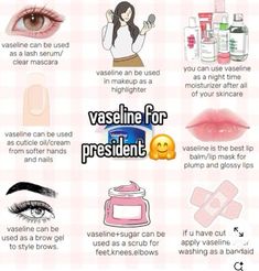 What To Do With Vaseline, Vaseline Uses, Vaseline Beauty Tips, Good Skin Tips, Basic Skin Care Routine, Perfect Skin Care Routine, Healthy Skin Tips, Teen Life Hacks, Body Care Routine