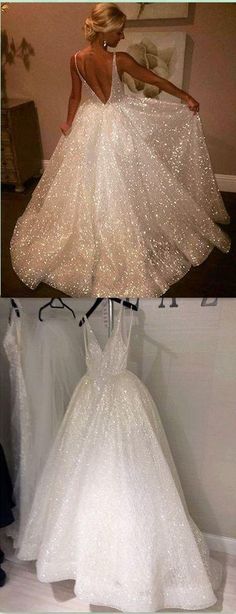 Glitter Gown, Sweep Train Wedding Dress, Formal Women, Wedding Dress Sequin, Prom Dresses 2018, Elegant Prom Dresses, Backless Prom Dresses, A Wedding Dress, Reception Dress