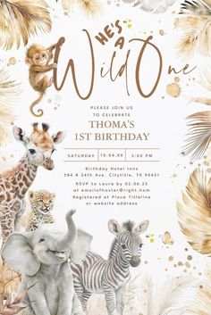 an animal themed birthday party with watercolors