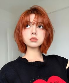 Telegram Pfp Aesthetic, Two Tone Short Hair Color Ideas, Mullet Hairstyle Women Asian, Short Hair With Bangs Asian, Hair Colour Korean, Korean Bangstyle Hair, Short Hair Styles Asian, Haïr Style Short Hair, Winter Short Hair