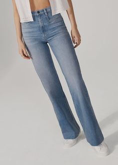 THE JORDIE SUPER HIGH RISE WIDE LEG Mid-rise Medium Wash Flare Jeans, Trendy Mid-rise Jeans For Elevated Casual Occasions, Trendy Mid-rise Jeans For Elevated Casual, High Rise Flare Jeans For Fall, Medium Wash High Rise Relaxed Fit Flare Jeans, Everyday High Rise Denim Blue Flare Jeans, High Rise Denim Flare Jeans For Elevated Casual, High Rise Denim Flare Jeans For Casual Wear, Chic Medium Wash Full Length Flare Jeans