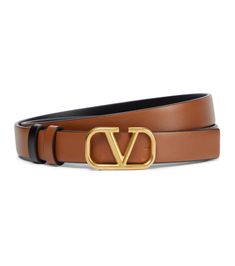 Valentino Garavani - VLOGO reversible leather belt | Mytheresa Hermes Belt Women Outfits, Hermes Belt Women, V Logo, Luxury Belts, Designer Belt, Designer Belts, Belt Style, Reversible Belt, Brown Leather Belt