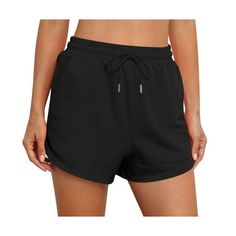 Asklazy These cotton athletic shorts for women are perfect for workouts and casual wear. They feature adjustable waistbands and two side pockets for convenience, ensuring comfort and practicality during your activities. Stylish and functional, these shorts are ideal for summer running, lounging, and everyday use. Size: 2XL.  Color: Black.  Gender: female.  Age Group: adult. Womens Sweat Shorts, Sweat Shorts Women, Summer Running, Bottom Workout, Summer Workout, Workout Running, Shorts For Women, Trendy Shorts, Lounge Shorts