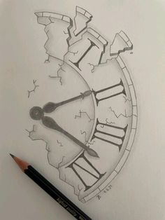 Clock Drawings, Drawing Hands, Drawing Hair, Seni Dan Kraf, Cool Pencil Drawings, Meaningful Drawings, Pencil Drawings Easy, Easy Doodles Drawings, Easy Drawings Sketches