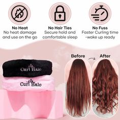 Curl Halo - Ultimate Heatless Curler - Overnight Curls - Sleep In Curler – curlhalo Bathrobe Curls, Curl Halo, Curling Methods, Sleep In Curlers, Curlers For Short Hair, Best Hair Curler, Hair Curler Wand