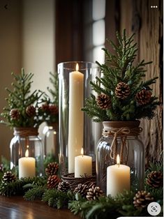 Forest Christmas Decor Rustic, Pine Decorations Christmas, Christmas Decor Ideas From Nature, Nature Christmas Table Decor, Forest Christmas Table Decor, 2024christmas Decor, Christmas Woodland Table Decor, Wilderness Christmas Decor, Woodsy Christmas Decor Ideas