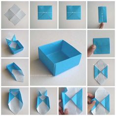 step by step instructions to make origami boxes