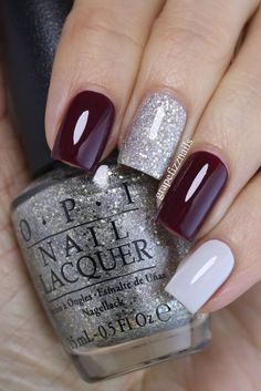 30 Most Eye Catching Nail Art Designs To Inspire You Winter Gel Nails, Unghie Sfumate, Gel Nail Art Designs, Nail Colors Winter, Burgundy Nails, Super Nails, Nails Polish, Shellac Nails, Ideas Nails