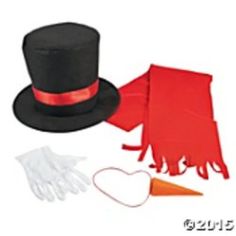 Picture Christmas Costumes For Adults, Felt Witch Hat, Scarecrow Hat, Snowman Kit, Baby Kostüm, Black Top Hat, Snowman Hat, Diy Snowman