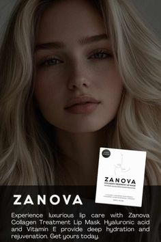 Pamper your lips with the Zanova Collagen Treatment Lip Mask! Infused with hyaluronic acid, collagen, and vitamin E, this mask deeply nourishes, hydrates, and plumps your lips, reducing fine lines and protecting against environmental stressors. Perfect for soft, healthy, and radiant lips! 🌸💆‍♀️ #LipCare #CollagenMask #Hydration #VitaminE #RadiantLips #Skincare Collagen Mask, Pinterest Group, Chapped Lips, Lip Mask, Your Lips, Aging Gracefully, Lip Care