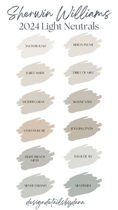 the color scheme for sheryln williams's light neutrals, which is available in