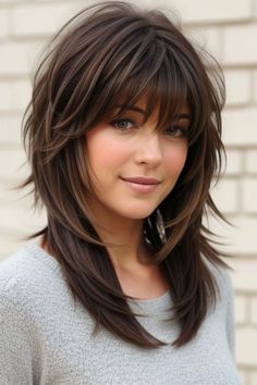 27+ Chin Length Hairstyles for Fine Hair Women 11 Fine Hair Long, Chin Length Hairstyles, Mid Hair, Long Shag Hairstyles, Fine Hair Styles For Women, Hair Fringe, Hairstyles For Fine Hair, Layered Hair With Bangs