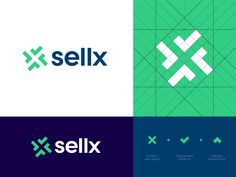 the logo for sellx, which is designed to look like an x and cross