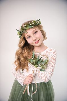 "Flower girl wand Woodland flower crown Woodland hairpiece Flower girl greenery crown Sage greenery crown Sage hair wreath  Boho flower girl Flower girl headband Greenery flower accessories for flower girls and adults! The size of the wreath can be adjusted lace ribbon. The color of flowers can be customized. The height of flower wand - 12.2 in (31 cm) The width of flower heart - 3.5 in (9 cm) Price indicate for 1 item! Ideal for Brides, Bridesmaids and Flower Girls. Weddings are a joyous occasion and a great time! - Our wedding headpieces for the perfect finishing touch for your big day! We are free to communicate with our dear customers - we look forward to feedback and your impressions! Shipping Orders typically ship within 3-5 days after purchase (for all finished product) And within 2 Baguette, Fairy Flower Girl Wedding, Enchanted Forest Flower Girl, Sage Flower Bouquet, Flower Girl Crown Wedding, Elf Wedding, Sage Hair, Greenery Crown, Flower Wand