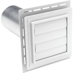 The louvered exhaust vent is used to vent dryers and bathroom exhaust fans. The unique design includes a built-in grid to prevent bird intrusion and a 10 Color: White. Wall Vent Covers, Walls Design, Bathroom Exhaust, Vinyl Accessories, Exhaust Fans, Exhaust Vent, Bathroom Exhaust Fan, Basket And Crate, Dryer Vent