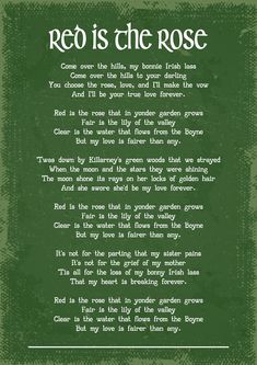 a poem written in green ink with the words johnny boy on it