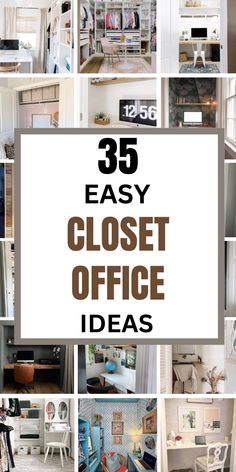 Closet To Office Conversion, Office And Closet Combo Room, Office Closet Organization, Closet Offices