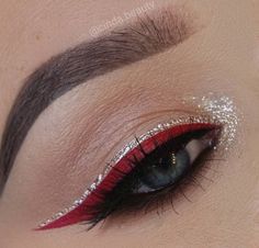 Colored Eyeliner Looks, Silver Eyeliner, Xmas Makeup, Halloweenský Makeup