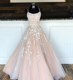 Champagne Prom Dress Long, Ivory Ball Gown, Champagne Prom Dress, Winter Formal Dresses, Spaghetti Strap Prom Dress, Tulle Evening Dress