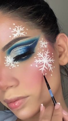 Find 'snow queen makeup' on TikTok | TikTok Search Ice Costume Makeup, Ice Queen Face Paint, Halloween Elsa Makeup, Nut Cracker Makeup, Ice Queen Halloween Makeup, Snow Queen Makeup Halloween, Ice Skater Makeup, Ice Halloween Makeup, Scary Snowman Makeup