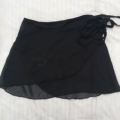 Nwt! Theatricals By Discount Dancewear Black Ballet Wrap Skirt Ballet Skirt Sewing Pattern, Fitted Black Mini Wrap Skirt, Black Fitted Mini Wrap Skirt, Black Party Wrap Mini Skirt, Black Mini Wrap Skirt For Party, Black Mini Wrap Skirt With Lining, Black Mini Wrap Skirt For Spring, Black Lined Swim Skirt For Beach, Casual Summer Wrap Skirt For Night Out