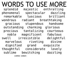 words to use more in an english text book, with black and white typefaces