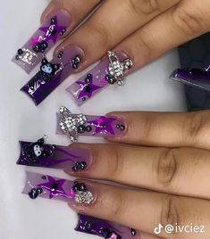 Retro Nails, Drip Nails, Acrylic Nails Coffin Pink, Long Square Acrylic Nails, Bling Acrylic Nails