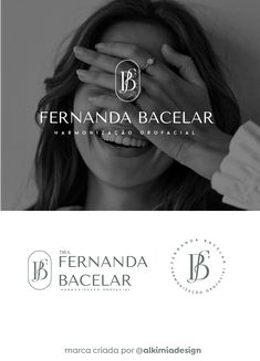 a woman covering her eyes with her hands and the words fernanda bacelar above it