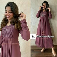 Grape tunic Chudi Hands Kurti, Georgette Salwar Designs, Plane Anarkali Dress, Churidar Designs For Stitching, Aline Anarkali Design, Latest Chudidhar Designs, Aline Kurti Design Pattern, Kurthi Hand Designs Latest, Woman Kurtis Design Latest