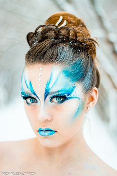 ice queen make-up Make Up Designs, Smink Inspiration, Eye Makeup Designs, Mermaid Makeup