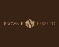 the logo for brownie perfetto is shown on a black and white background