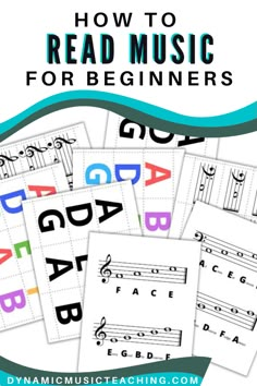 printable music sheets with the words how to read music for beginners on them