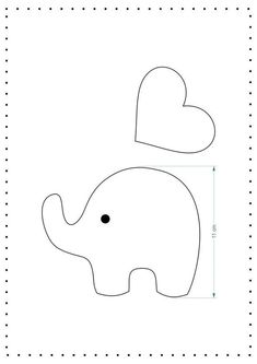 an elephant with a heart cut out on it's back