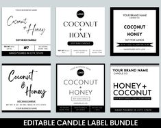 the editable candle label bundle