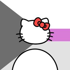 an image of a hello kitty wallpaper with pink and purple stripes on it's side