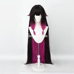 Game Genshin Impact Cosplay Wig Fatui Cosplay Wig Columbina DamseletteWig Genshin Wig, Columbina Damselette, Genshin Impact Black, I Like Your Hair, Genshin Impact Cosplay, Lycoris Recoil, Cosplay Wig, Black And Pink, Cosplay Wigs