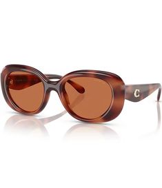 COACH Women's HC8391U 53mm Tortoise Oval Sunglasses | Dillard's Luxury Chic Oval Sunglasses, Luxury Tortoiseshell Sunglasses With Mirrored Lenses, Classic Brown Oval Sunglasses, Luxury Tortoiseshell Sunglasses With Polarized Lenses, Oval Tortoise Shell Sunglasses, Oval Sunglasses, Crafts Beautiful, Dillard's, Global Fashion