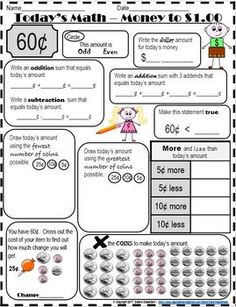 a worksheet for rounding money to $ 1, 000 with pictures and numbers