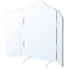 two mirrors are shown side by side on a white background