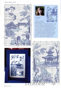 Gallery.ru / Фото #1 - , - irinika Blue Willow Decor, Celtic Cross Stitch, Blackwork Patterns, Pen Pattern, Pixel Art Tutorial, Blue Willow