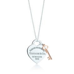 -Has Been Worn -Has Minor Tarnishing/Wear -Comes With Box And Dust Bag -Silver Heart And Chain With Rose Gold Key Return To Tiffany Heart Tag Pendant, Tiffany Key Ring, Tiffany Key, Tiffany And Co Jewelry, Return To Tiffany, Chanel Cruise, 2016 Trends, Fashion And Beauty Tips, Tiffany Jewelry