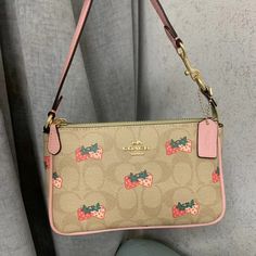 #ad Find ideas and inspiration for NWT Coach Nolita Shoulder Bag Wallet Canvas with Cute Strawberry Print Khaki, Fashion Women's Bags Coach Nolita, Luxury Experience, Girly Bags, Cute Strawberry, Strawberry Print, High End Fashion, Shoulder Bag Women, Coach Bags, Luxury Bags