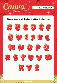 the strawberry alphabet letter collection is shown