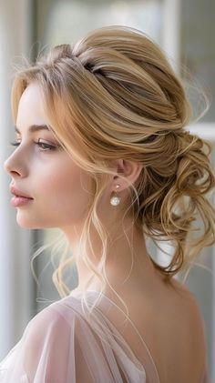 39 Bridesmaid Hairstyles That Complement Any Dress Deep Brown Hair, Modern Updo, Voluminous Updo, Elegant Updos, Romantic Curls, Romantic Updo, Bridesmaid Dress Styles, Tight Curls, Bridesmaid Hairstyles