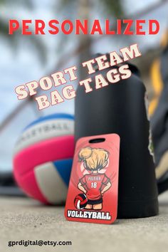 Set your bags apart with our Volleyball Bag Tags! From the team captain to the newest recruit, these personalized tags showcase your love for the game. Durable and stylish, they make for the perfect volleyball team gift. Serve up style, and let your bags spike with personality! Volleyball Bag Tags, Volleyball T Shirt Designs, Volleyball Team Gifts, Volleyball Bag, Volleyball Tshirts, Volleyball Gifts, Team Bags, Backpack Tags, Volleyball Team