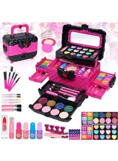 Kids Makeup Sets for Girls, Children Real Washable Make up Starter Kit, Princess | eBay