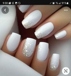 January Nails, Smink Inspiration, Nails French, French Wedding, Bridal Nails, Xmas Nails