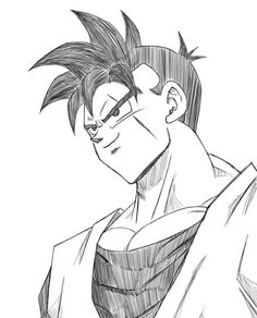 a drawing of gohan from dragon ball super saiki by on deviantan